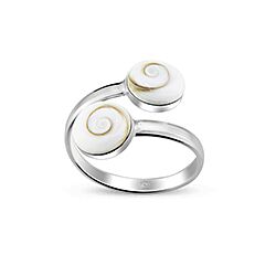 Wholesale 925 Sterling Silver Double Swirl Shiva Eye Ring