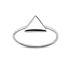 Wholesale 925 Sterling Silver Geometric Triangle Plain Ring