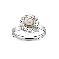 Wholesale Silver Crystal Shiva Eye Ring