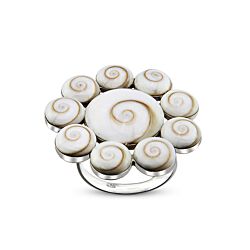 Wholesale 925 Sterling Silver Flower Shiva Eye Ring
