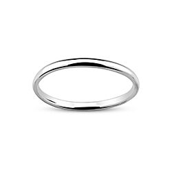 wholesale Sterling Silver 2mm Band Plain Ring
