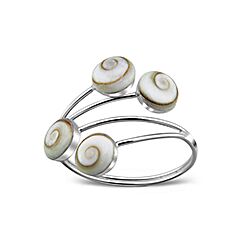 Wholesale Silver Four Shell Shiva Eye Ring