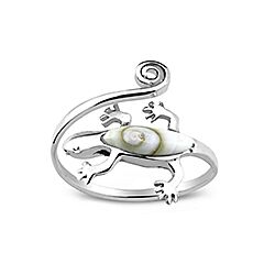 Wholesale Silver Lizard Shiva Eye Shell Ring