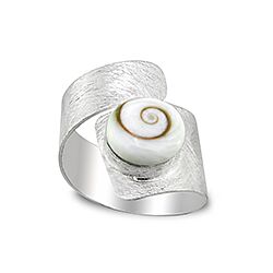 Wholesale Silver Wide Spiral Swirl Shiva Eye Ring