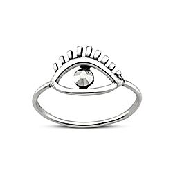 Wholesale 925 Silver Eyelash Eye Plain Ring