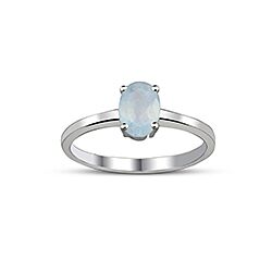 Wholesale Silver Oval Aquamarine Semi Precious Ring, Aquamarine Stone