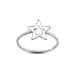 Wholesale 925 Sterling Silver Star Plain Ring