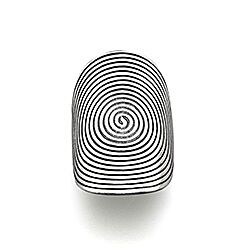 Wholesale Silver Spiral Fingerprint Plain Ring