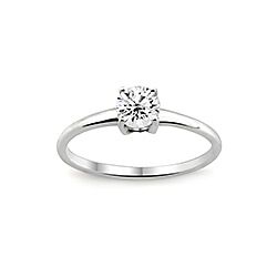 Wholesale Silver Round Prong Setting Cubic Zirconia Ring
