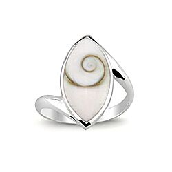 Wholesale Silver Third Eye Shiva Eye Shell Ring