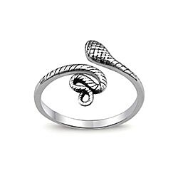 Wholesale Silver Snake Design Plain Ring