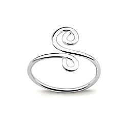 Wholesale 925 Silver Swirl Plain Ring