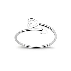 Wholesale Silver Love Heart Plain Ring