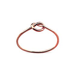 Wholesale Silver Rose Gold Plated Love Knot Plain Ring