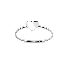 Wholesale 925 Sterling Silver Heart Plain Ring