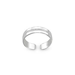 Wholesale 925 Sterling Silver Plain Adjustable Toe Ring