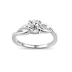 Wholesale Silver Prong Setting Clear CZ Ring 148