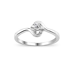 Wholesale Silver Prong Setting Clear CZ Ring 130