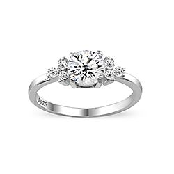 Wholesale Silver Prong Setting Clear CZ Ring 144