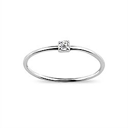 Wholesale 925 Sterling Silver Round Cubic Zirconia Ring