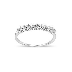 Wholesale Silver Prong Eternity Clear CZ Ring 