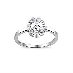 Wholesale Silver Prong Setting Clear CZ Ring 147