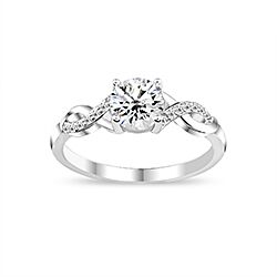 Wholesale Silver Prong Setting Clear CZ Ring 139