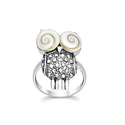 Wholesale 925 Sterling Silver Owl Design Shiva Eye Ring