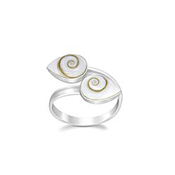 Wholesale 925 Sterling Silver Double Teardrop Shiva Eye Ring