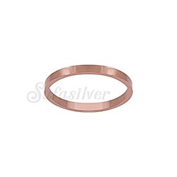Wholesale 925 Sterling Silver Rose Gold Plated Flat Plain Ring