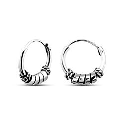 Wholesale 925 Sterling Silver 1.5mm Thick Bali Hoop Earrings