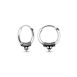 Wholesale 925 Sterling Silver Twisted Bali Hoop Earrings