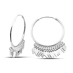 Hoops with diamond charms 