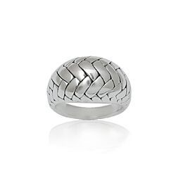  Wholesale 925 Sterling Silver Stripe Design Electroform Ring
