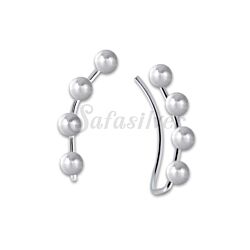 Wholesale 925 Sterling Silver Ball Crawler Plain Ear Climber Earrings

