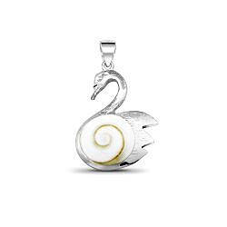 Wholesale 925 Sterling Silver Swan Design Shiva Eye Pendant