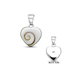 Wholesale 925 Sterling Silver 11mm Heart Shiva Eye Pendant