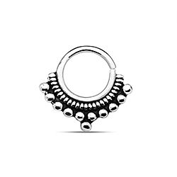 Wholesale Silver Oxidized Ball Beaded Nose Septum