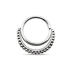 Wholesale Silver Tribal Beaded Nose Septum