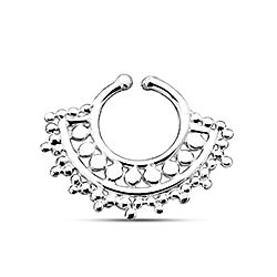 Wholesale 925 Silver Tribal Bead Nose Septum