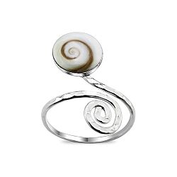 Wholesale 925 Sterling Silver Spiral Design Shiva Eye Ring
