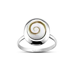 Wholesale 925 Sterling Silver Oval Shell Shiva Eye Ring