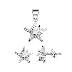 Wholesale 925 Sterling Silver Star Cubic Zirconia Jewelry Set