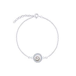 Wholesale 925 Sterling Silver Round Crystal Shiva Eye Bracelet