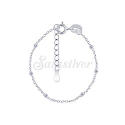 Wholesale 925 Sterling Silver Beads Cubic Zirconia Bracelet