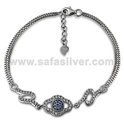 Wholesale 925 Sterling Silver Micro Pave Setting Cubic Zirconia Bracelet