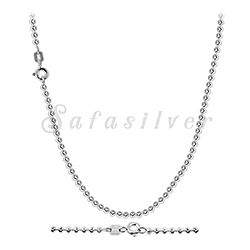 Wholesale 925 Silver Diamond Cut Ball Beaded Chains