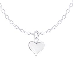 Wholesale 925 Silver Chunky Heart Chain with Pendant