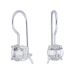 Wholesale 925 Sterling Silver Face Cut Cubic Zirconia Earrings