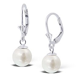 Wholesale 925 Sterling Silver Fresh Water Dangle Pearl Earrings